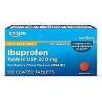 100-Count 200mg Amazon Basic Care Ibuprofen Tablets $1.99