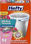 52-Count Hefty 4 Gallon Small Trash Bags $5.84