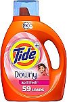 4 X 84-Oz Tide Plus Boost of Ultra Downy Liquid Laundry Detergent (59 Loads) $32