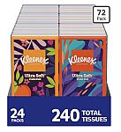 72-Pk Kleenex On-The-Go Facial Tissues $12