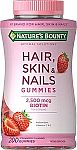 200-Ct Nature's Bounty Optimal Solutions Hair, Skin and Nails Gummies $8.74 and more