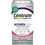 100-Count Centrum Silver Women 50+ Multivitamin Tablets $3.68