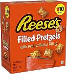 10-Count 1 Oz Bags Reese's Filled Pretzels, Peanut Butter Pretzel Nuggets $3.14