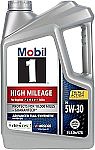 5-Qt Mobil 1 High Mileage Full Synthetic Motor Oil $25 (Various Viscosity)