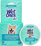 50-Ct Wet Ones Dog Face Cleaning Wipes $3