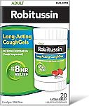 20-Ct Robitussin 8 Hour Cough Liqui-Gels $3.38