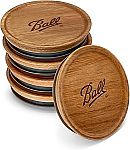 5-Pack Ball Wooden Storage Lids (Acacia Wood) $6