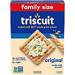 12.5-Oz Family Size Triscuit Wheat Crackers $2