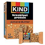 12-Bars KIND Breakfast Gluten-Free Protein Bars (Various) $2.99 YMMV