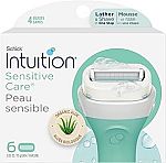6 Count INTUITION Schick Refill, Razors for Women Sensitive Skin $7