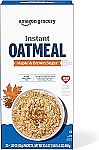 20 Count Amazon Grocery, Maple & Brown Sugar Instant Oatmeal $2.82