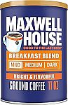 Maxwell House 11 Ounce Light Roast Ground Coffee (Breakfast Blend) $2.18