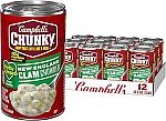 12-Ct 18.8-Oz Campbell's Chunky Soup, Healthy Request New England Clam Chowder $17