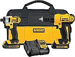 DEWALT 20V MAX Cordless Drill and Impact Driver Combo Kit (DCK240C2) $139