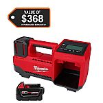 Milwaukee M18 Cordless Portable Inflator with 5.0 Ah Battery $192