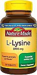 2 x 60 Ct Nature Made L-Lysine 1000 mg $7.66