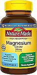 60-Count Nature Made Magnesium Citrate 250mg Softgels $4.35