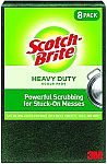 8-Ct Scotch-Brite Heavy Duty Scouring Pad, Dish Scrubber $5