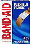 2X 30-Ct Band-Aid Flexible Fabric Adhesive Bandages (One Size) $4.17