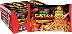 12-pack 3.1 ounce Nissin Fire Wok,Hot & Spicy Chile Infused Asian Noodles $7.79