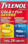 24 ct Tylenol Cold + Flu Severe Day & Night Caplets Combo Pack $4.61