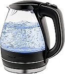 OVENTE Electric Kettle, 1.5L Borosilicate Glass $15