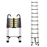 WRIGHTMASTER 10.5 ft. Aluminum Extension Ladder with 360° Rotatable Stabilizer Bar $92 + FS