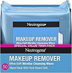 50-Ct Neutrogena Makeup Remover Wipes 5.41