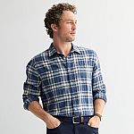 Men's Sonoma Goods For Life Supersoft Flannel Button-Down Shirt $4