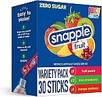 30 Count Snapple Powder Drink Mix Variety Pack $3.78