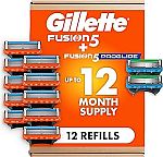 12 Count Gillette Fusion5 and ProGlide Men's Razor Blade Refills Variety Pack $24.49