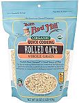 4-pack 16 oz Bob's Red Mill Organic Quick Cooking Rolled Oats $9.71