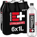 6 Pack 1 Liter Essentia Ionized Alkaline Bottled Water $5.85