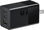 Lenovo 67W USB-C 3-Port Multi-Device Fast Charging, Advanced GaN Charger Block $27.49
