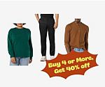Woot - Amazon Essentials Apparel Sale + extra 40% off 4+ items