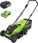 Greenworks 24V 13" Brushless Cordless Lawn Mower $165.31