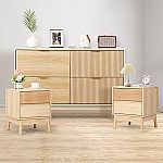 George Oliver Bedroom Set w/ 2 x Nightstands & Chest Of Dresser $254