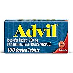 100-Ct Advil Pain Reliever and Fever Reducer with Ibuprofen 200mg $3.99