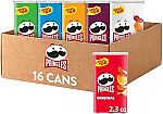 16 Cans Pringles Potato Crisps Chips, Variety Pack 2.3 oz $10
