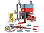 66-Piece Tile Town Fire Station Magnetic Tile Building Set $11.65
