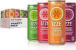24-Pk 8.4-Oz IZZE Sparkling Juice, 4 Flavor Variety Pack $13.48