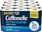 24-Pack 353-Sheets Cottonelle Toilet Paper Family Mega Rolls (Ultra Clean) $20.27