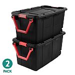 Pack of 2 Sterilite Extra-Large 40 Gallon Wheeled Industrial Storage Bin $35