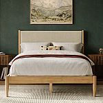 Wayfair - 24-Hour Flash Sale Besan Solid Wood Boucle Upholstered Headboard Bed Frame Queen $380 and more