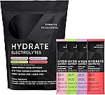 32-Packets Sports Research Hydrate Electrolytes Powder Packets $14.56