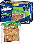270-Count Ziploc Sandwich and Snack Bags $5.84