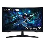32" Samsung Odyssey G5 QHD Curved Monitor (Open Box) $133