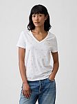 Gap Factory - Extra 45% Off or Extra 15% Off V-Neck T-Shirt $6 and more