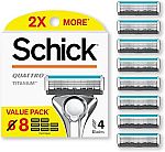 8-Ct Schick Quattro Titanium Razor Refills $7.49