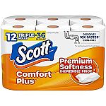 4X 12-Ct 231-Sheets Scott ComfortPlus Double Roll Toilet Paper $16.58